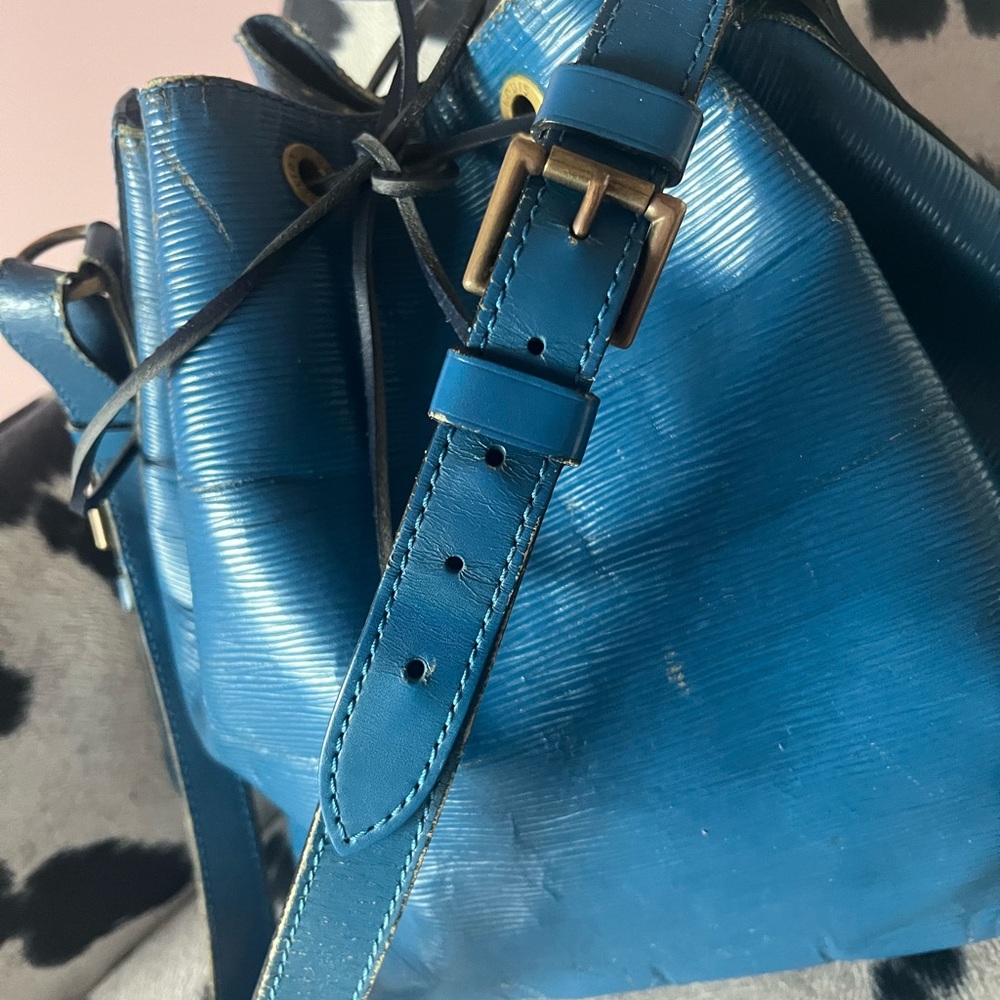 Used Condition- Louis Vuitton Blue Hobo Bag - Picture 3 of 16